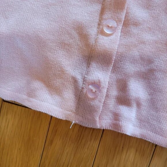 Cottagecore Coquette Button Butterfly Sleeve Knit Crop Top - XS - Picture 7 of 9